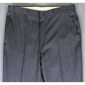 Berle Pants Slacks Mens 35x28 Grey Super 100s Wool Old Money Prep Trousers